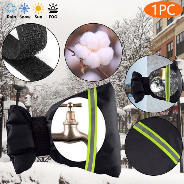 reusable faucet cover with reflective tape for winter outdoor antie protection kitchen faucets